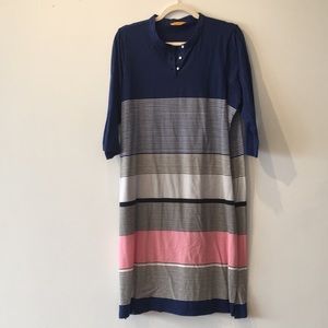Aurelia XXL Kurta Blue Stripes Indian Winter